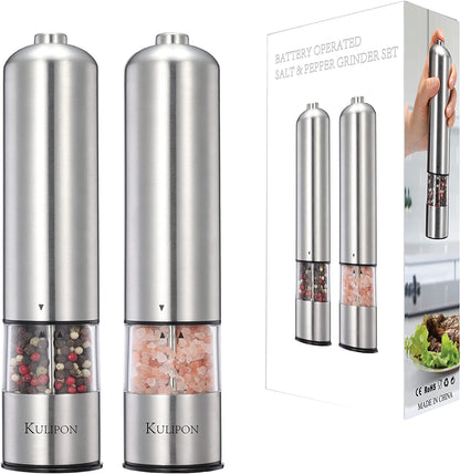 Electric Salt and Pepper Grinder Set