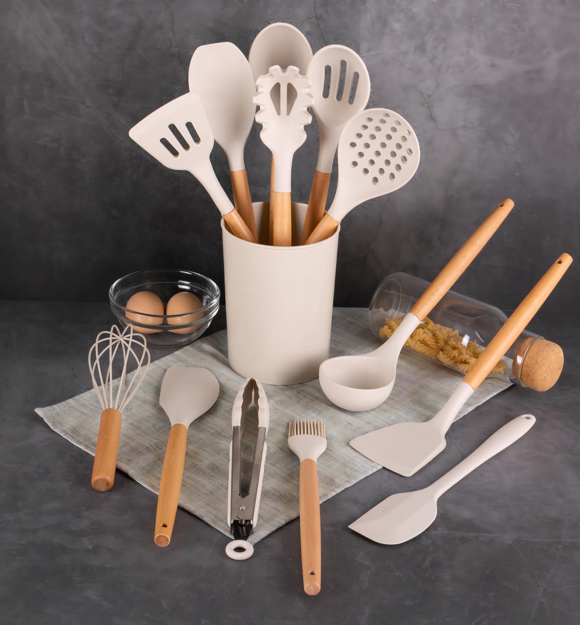 14Pcs Cooking Utensil Set with Caddy